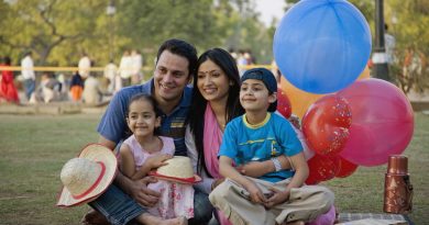 Indian Parents Enjoying with their kids on Park but using lies to take them to the right path