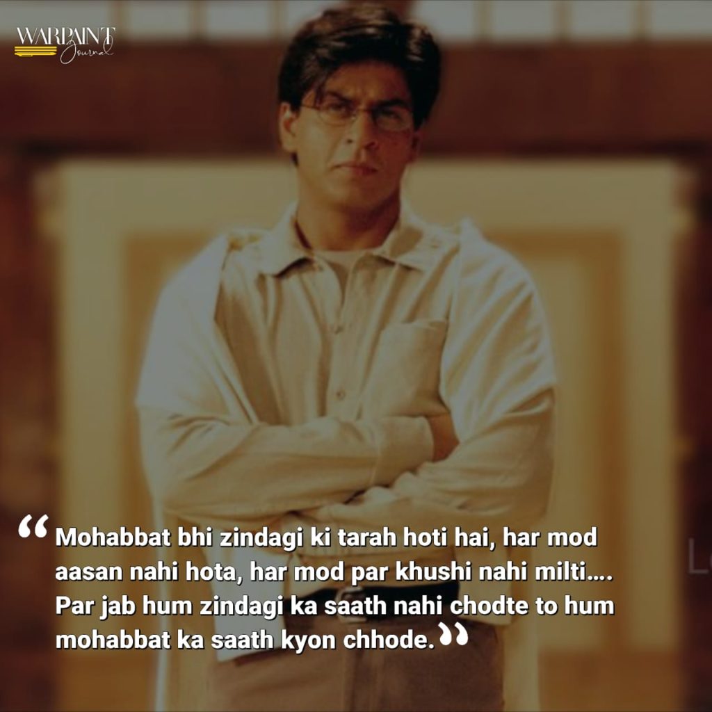 Romantic Dialogues by SRK: Mohabbatein