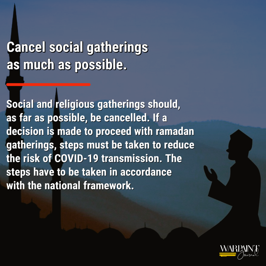 WHO guidelines for Ramadan