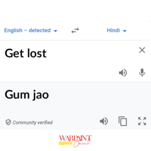 Get lost: English to Hindi translation