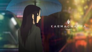 Karmachakra's poster featuring their main character Ganga.
