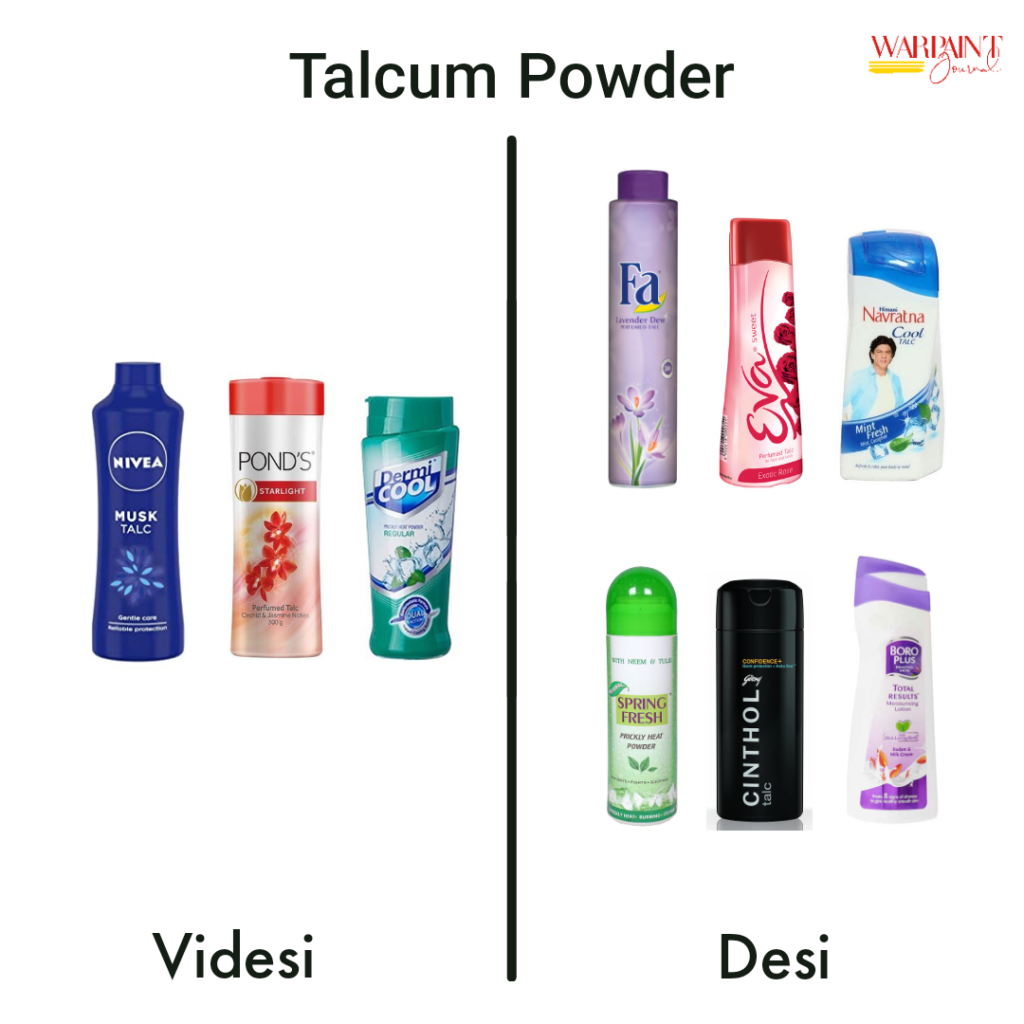 talcom powder - desi, videshi