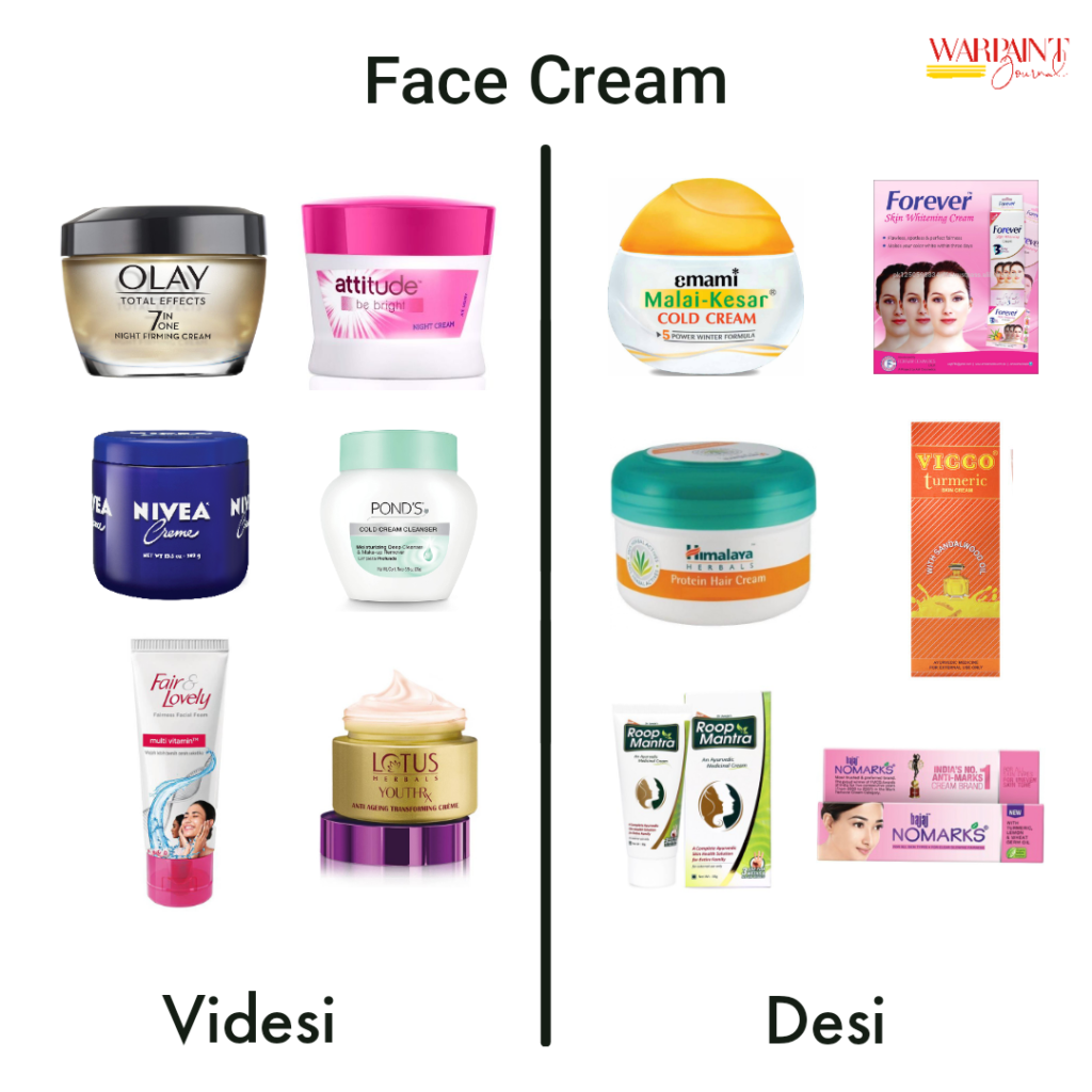 desi, videshi - face creams