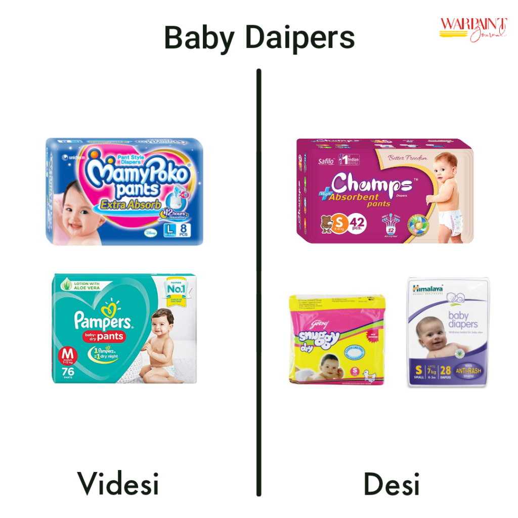 desi, videshi - baby diapers