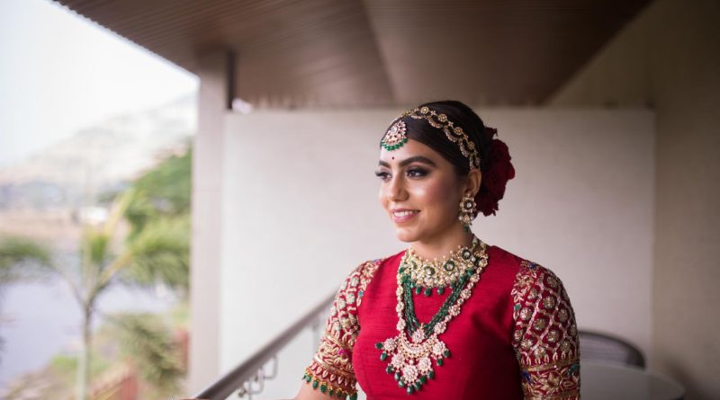 Plain blouse with heavy Jewlery