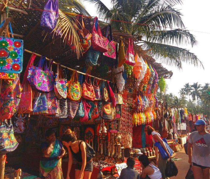 2. Street Shopping in India, Anjuna Flea Market Goa
