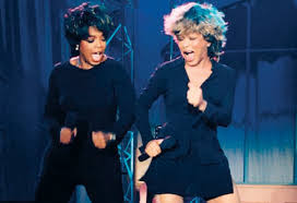 Best of Oprah Winfrey Show 1997, Oprah dancing on stage with Tina Turner on Tina's Tour in 1997.
