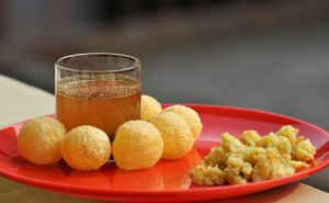 Middle- class habit: Plate of pain puri