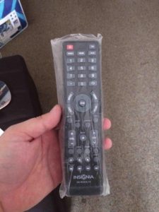 Middle-class habit: New remote with plastic peel