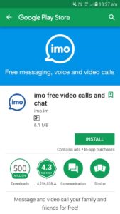 imo also provides a free texting option along with the video calling feature.