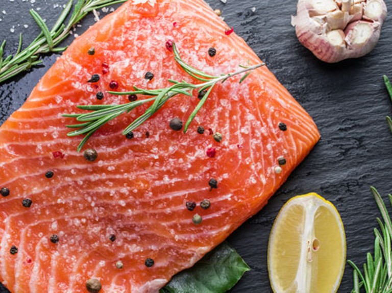 Salmon helps in keeping a moisturized and healthy skin