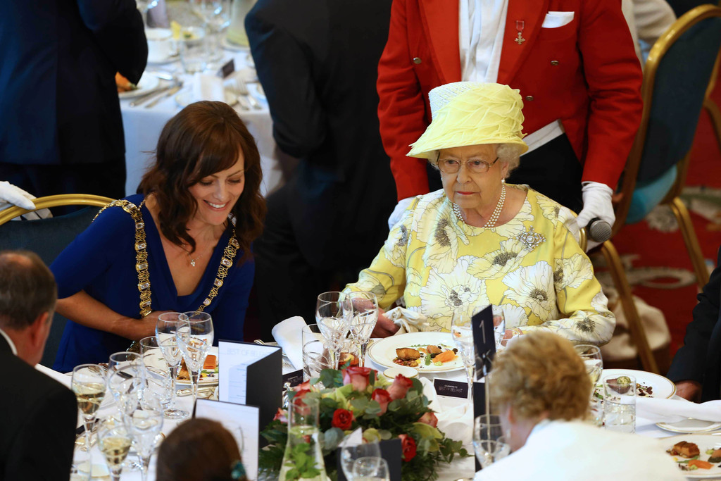 Queen Elizabeth Taking Her Meal
