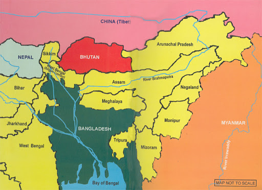 North East India Map